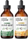 Wild & Organic Olive Leaf Tinktuur 4 fl oz & Astragalus Tinktuur 4 fl oz