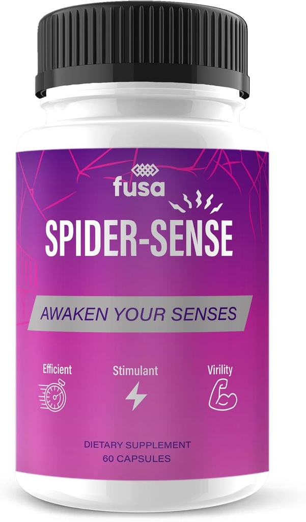 Spider Sense Pills Spider Sense Max Supplement, SpiderSense Maksimaalne tugevus Advanced Support Multivitamiini valem üldise tervise ja heaolu jaoks, Spider Senses Max Supplement Pills (60 kapslit)