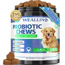 200 PCS probiootikumid koertele - koera probiootilised närid soolestiku terviseks, seedetrakti tugi ja sügelev naha leevendamine lemmiklooma kõhulahtisuse gaasi ravi - probiootikumid, seedetrakti ensüümid, prebiootikumid, kõrvits