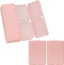 FYY Daily Pill Organizer, 2 Tk 7 Kompartments Portable Pill Case Travel, Folding Design Pill Box Purse Pocket hoida vitamiine, tursa maksaõli, täiendused ja ravim-Pink