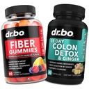 DR. BO Fiber Gummies Colon Cleanse & Ginger - Maitsev Gummy Prebiootiline Fiber Supplement - Soolestiku Liikumise Toetus Soolestiku Ja Kõhu Puhastamiseks