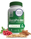 Health Thru Nutrition GlucoPro Max - 1500mg Berberine, Chrominex + Chromium ja 1000mg kaneel | Vegan, Non-GMO, Gluteenivaba | Pakend 90