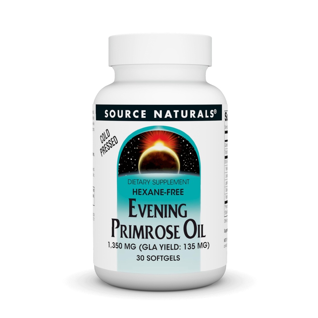 Allikas Naturals Õhtune Primrose Oil - Heksaanivaba - 1350mg - GLA Saagis: 135 mg - Külmpressitud - 30 Softgels