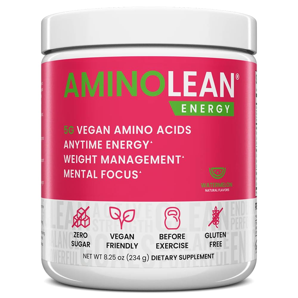 RSP Toitumine AminoLean Pre Workout Pulber, Amino Energy & Weight Management BCAA Aminohapped ja looduslik kofeiin, Preworkout Boost meestele ja naistele, 30 Serv