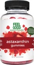 FeelGood Superfoods Astaxanthin Supplements, 6mg Antioksüdant Gummies naha ja silmade tervise, Berry Maitse, Vegan, Non-GMO, 60 Count