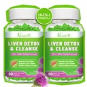 Maksa puhastamine Detox Repair Gummies, Piimaohakas Gummies koos artišokiga, Dandelion Maksatoetus, Vegan & Non-GMO, želatiinivaba, Apple Flavor 120ct
