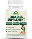 Kortisooli täiendus naistele meestele, hormooni tasakaal, magneesium, ashwagandha, rodiola, L-Theanine, vitamiin B6 & B12, meeleolu, fookus, unetoetus, Vegan 60 kapslid