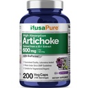 NusaPure Artichoke 20: 1 Ekstrakt, 600 mg, mis vastab 12 000mg 200 Veggie korgile (GMO-vaba, Gluteenivaba)
