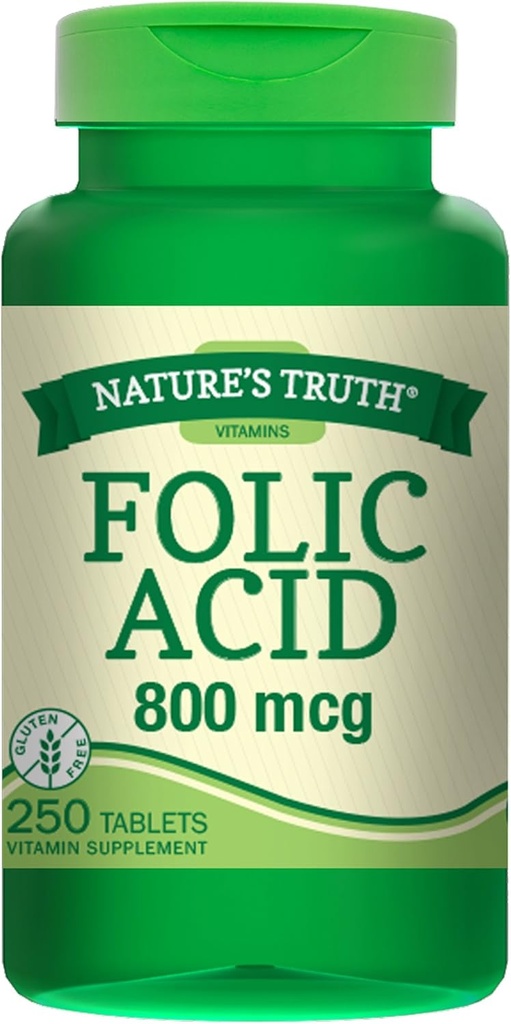 Looduse Tõde Foolhape 800 Mcg 250 Tabs, 250 Count (3. pakk)