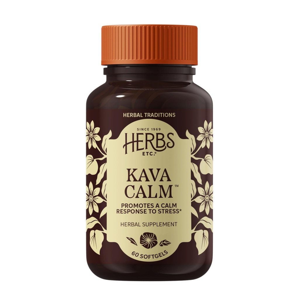 Maitsetaimed Etc. Kava Calm Complex - Taimne täiendus, et toetada looduslikku lõõgastust - toetab rahulikku une - närvi rahustav täiendus - 60 softgels (60 Servings)