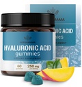 HERBAMAMA Hüaluroonhappe kummid - 250 mg puhas hüaluroonhape juustele, nahale ja küüntele - Vegan, mitte-GMO naha elastsuse lisand - 60 pektiinipõhist mango-maitselist närimist