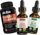 Candi Cleanse & Oregano õli tilgad - Oregano Orgaaniline õli tilgad Vedelik & Black Walnut Wormwood - Extra Tugevus Ülekasvu Tasakaalu Kompleks, Natural Oral Gut Cleanser Detox Tervis Supplements kapslid