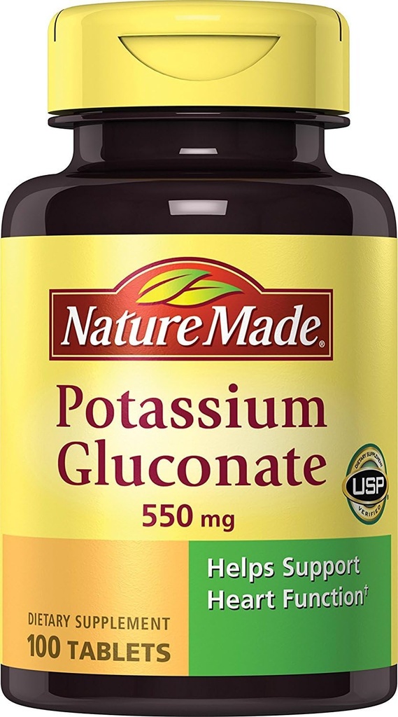 Loodus Made Kaalium Glükonaat 550 mg, toidulisand südame tervise toetamiseks, 100 loendust (3. pakk)