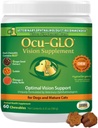 Ocu-GLO Cat & Dog Senior Supplement for Eye Support - Näritav Visioon Vitamiinid Toidulisandid suurtele ja väikestele lemmikloomadele Hooldus Luteiin, Omega-3 rasvhapped, Viinamarjaseemne ekstrakt ja antioksüdandid