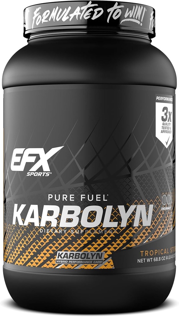 EFX Sport Karboliin Kütus | Kiiresti neelavad süsivesikud Pulber | Süsivesikute koormus, Jätkusuutlik Energia, Kiire Taastamine | Stimulant Vaba | 37 Servings (troopiline torm)