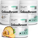 ColonBroom Psyllium Husk Pulber stevia (troopilised puuviljad) - Colon Cleanse puhumiseks Relief & Soolestiku Tervis - Colon Broom Fiber Pulber jook - Vegan Fiber Powder Stevia Supplement, 150 Servings