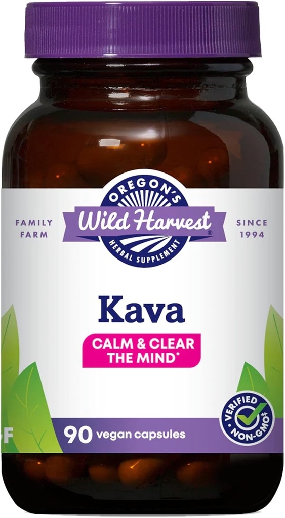 Oregoni Wild Harvest Kava Juurkapslid, 90 Count