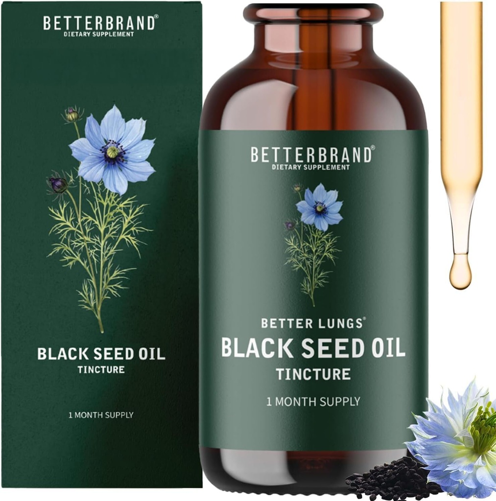 Betterbrand BetterLungs Black Seed Oil Tinktuur 60 ml Vedel valem