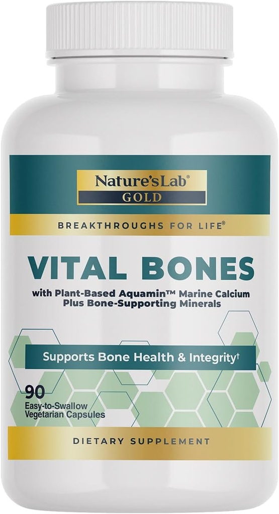 Looduse Lab Gold Vital Luud AquaminTM Taimepõhise Kaltsiumiga - 90 Vegetaarkapslit