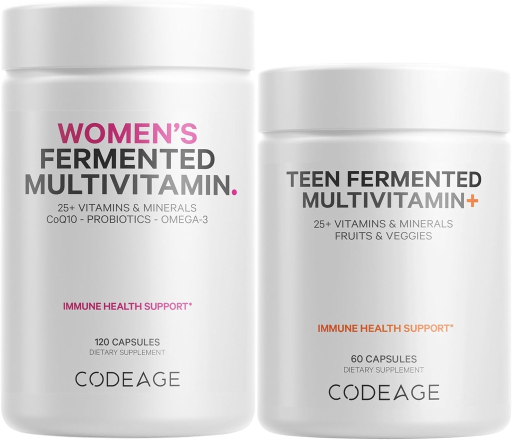 Kodeiin Immune Support Bundle Multivitamiin naistele + Multivitamiin teismelistele