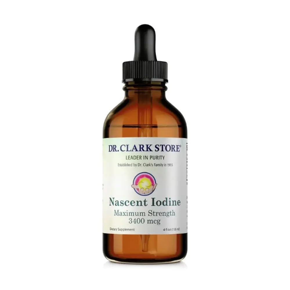Dr Clark Store Valge jood (Nascent Iodine) - 4 Fl Oz, toetab kilpnäärme tervist ja immuunsüsteemi