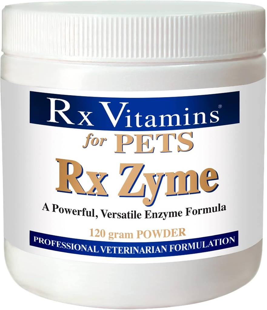 Rx Vitamiinid lemmikloomadele Rx Zyme koertele ja kassidele - aitab seedetrakti ebamugavust - lisada toidule - 120 g pulbrit