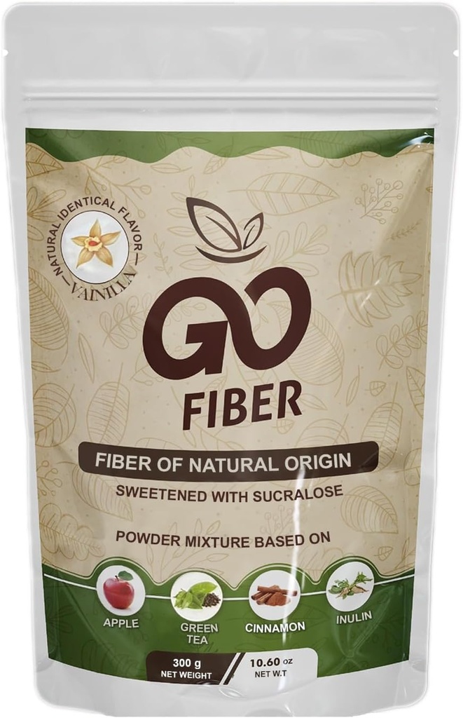 Go Fiber 100% orgaaniline kiud, Natural Fiber Supplement, Vanilla, 10,6 oz
