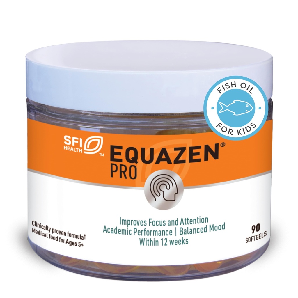 Equazen PRO kalaõli lastele - kliiniliselt testitud, et parandada fookust, õppimist + käitumist lastel, teismelistel - DHA / EPA Omega-3 + Omega-6 ajutoetuse täiendus * (90 softgelit / 30 serveerimist)