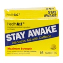 HealthA2Z® Stay Awake | 200 mg kofeiini | häireabi kofeiiniga | 3 pakendit 16 tabletti (kokku 48 tabletti) | Maxium Strength