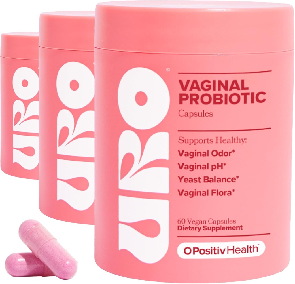 O Positiv URO Vaginaalsed probiootikumid naistele pH tasakaal prebiootikumidega ja Lactobacillus probiootiline segu - Vaginaalne tervise täiendus - tervisliku vaginaalse lõhna ja vaginaalse floora edendamine, 60 loend (pakk 3)