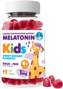 Dr. Moritz Melatonin Gummies lastele ja täiskasvanutele (vanuses 4+) – looduslik marjamaitse, õrn uneabi ja öine tugi, Natural Kids Sleep Aid Gummies, 60 Count