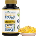 Omega 3 kalaõli täiendus - 2000mg EPA DHA ja E-vitamiiniga - haputu, kolmekordne tugevustoetus meestele ja naistele - 120 lihtsat neelamispehmendust