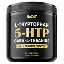5 HTP 200mg GABA 500mg L-Theanine 200mg L-trüptofaan 100mg täiendus - aju toetamine, vereringe tervis, kontsentratsioon ja puhkus hästi - 60 kapslit 1 kuu - 4in1 Premium segu