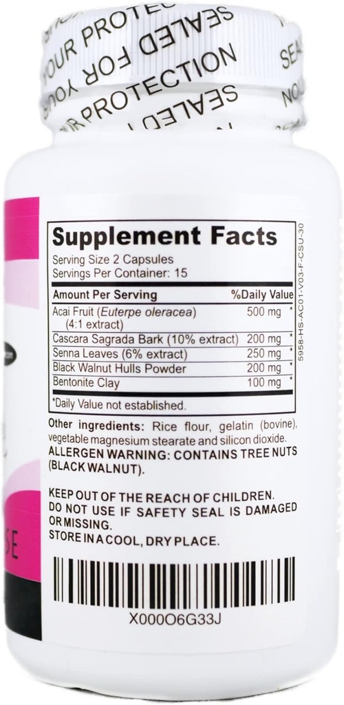 Kõhn Jane Cleanse | Natural Wellness Support Supplement | Detoxify for a Healthy System | Enhance Well-being | 15-päevane puhastamine (30 kapslit)