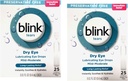 Blink pisarad Preservatiivsed tasuta määrdeainega silmatilgad, kohene ja pikaajaline leevendus kuivadele silmadele, 25 steriilset ühekordselt kasutatavat viaali, 0,01 FL OZ (0,4 ml) igaüks (pakk 2)