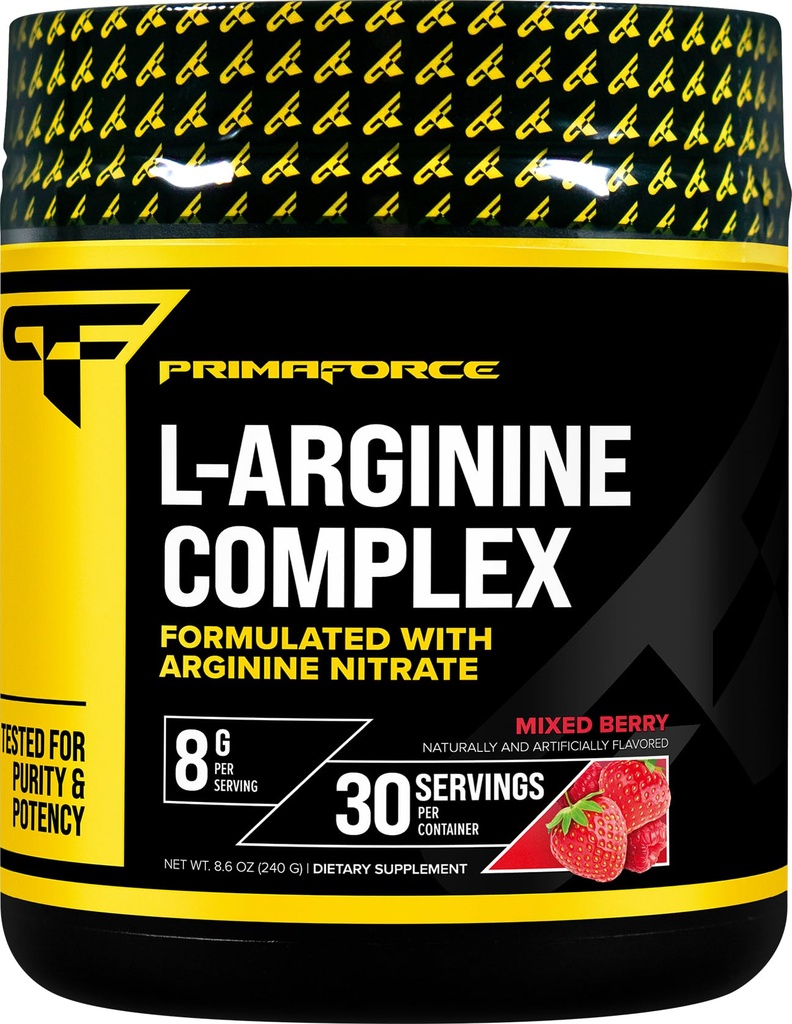 Primaforce L-arginiin Kompleks Pulber (30 Servings Per Pudel | Segatud Berry) Võimas Valgu Hoone Täienduse Maksimaalne Kasum
