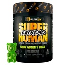 ALPHA LION Superhuman Extreme High Stim Pre Workout Powder, Beta Alanine, L-Taurine & 356mg Tri-Source Kofeiin Jätkusuutliku Energia, Lämmastikoksiidi Ja Tsitrulliin Pumba (21 Servings, Hapu Kummikaru)