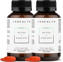 JSHealthi vitamiinid Detox ja Debloat Maksa tervise valem | Maksa detox pillid | Piimaohaka, kurkumi, apteegitilli | Maksa puhastuslisandiga (60 tabletti, pakend 2)