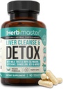Nora Ross Herbmaster Maks Puhasta Detox & Remont - 27-in-1 Taimne Maksatoetus täiendus meestele ja naistele - Piimaohakalisand w/Artichoke Extract, koliin, tsink ja Dandelion Juur - 45 Servings