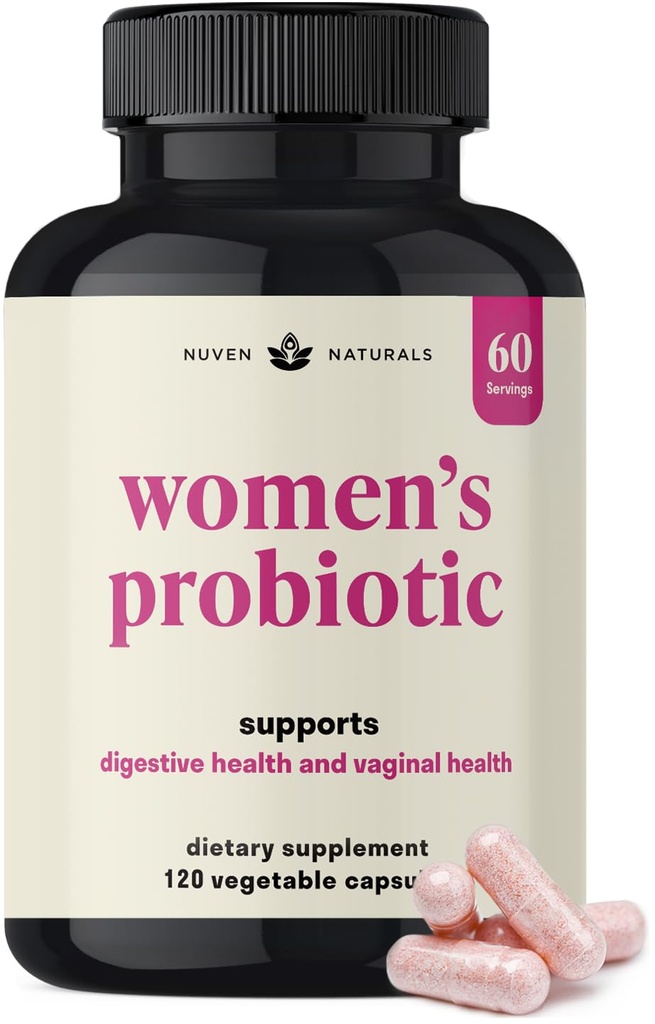3-in-1 naised probiootikumid - 60 serveerimist - 12 ainulaadset tüve, prebiootikume, D-mannoosi ja Jõhvikat seedetrakti tervise, vaginaalse tervise ja immuunsuse toetamiseks - prebiootikumid ja probiootikumid naistele | pH tasakaal