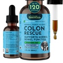 Animal Essentials Colon Rescue - Dog Stool Softener, Organic Slippery Elm Bark, Fast Acting Anti Diarrhea Vedel tilgad koertele ja kassidele, Natural kõhukinnisuse leevendamise täiendus lemmikloomadele - 2 fl oz