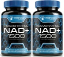 WELLNESS LABSRX NAD Supplement, 1500mg - Liposomal NAD+ Täiendus koos Resveratrooliga, NAD Plus Boosting - raku tervise, vastupidavuse ja tervisliku vananemise toetamine - Ultra tugevuse kapslid, USA Made - 2 Pack