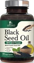 Black Seed Oil Softgels 1000mg - Premium Nigella Sativa Blackseed, Pure Natural Black Cumin Seed Oil & Antioksüdant Skin & Immune Support - Non GMO, Bottled in USA Supplement - 120 Softgels