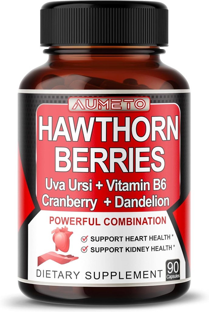 7 in 1 Ultra Hawthorn Berry koos Uva Ursi Dandelion Cranberry Apple Siider Äädikas - Süda, Kinney Tervis Toetus