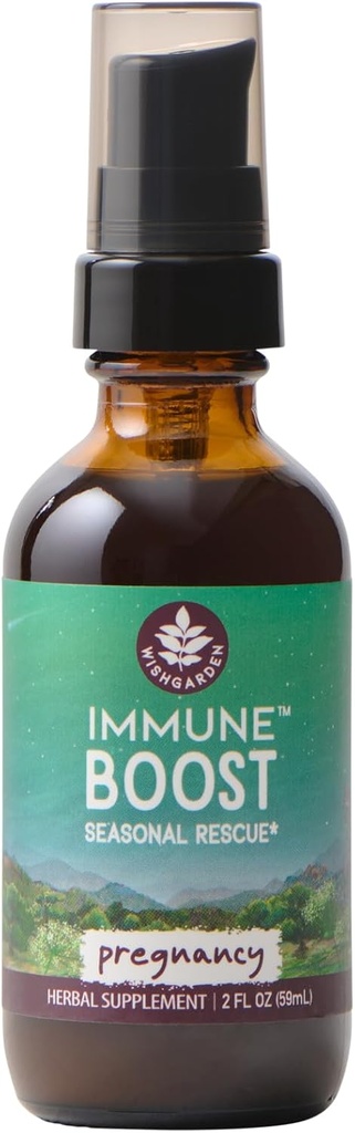 WishGarden maitsetaimed Immuunkiirendus rasedusele - taimepõhine taimse immuunsuse tugilisa w / Echinacea, Immuunsuse suurendamise tinktuur rasedatele ja sünnitusjärgsetele emadele, Raseduse ohutu immuunsüsteemi tugi, 2oz
