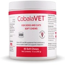 CobalaVet vitamiin B12 & B9 väikestele koertele ja kassidele - toetab närvisüsteemi, ajufunktsiooni, immuunkaitseid ja rakkude kasvu - vererakkude moodustumist - ainevahetusrada - 60 pehmet närimist