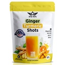Ingver Kurkum Toidulisandid Piperine, Vitamiin C, Vitamiin D3 & Tsink | Kurkum Ingver Shots liigese, südame, aju, soole ja naha tervise | 100 Servings | Ayurveda | Pulber