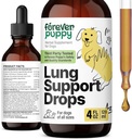 Forever Kutsika Kopsu tugitilgad koertele - Hingamisteede tervise täiendused - Mullein Leaf & Echinacea Herb kopsudele - Vedel koera vitamiinid ja toidulisandid - Suhkur ja alkoholivaba tinktuur - 4 fl oz