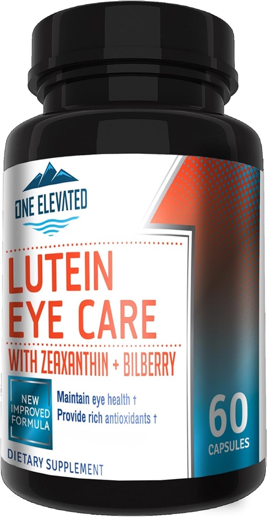 Newly Improved Super Strength Eye Care Formula - Highest Pharmaceutical Grade Lutein, Zeaxanthin, Bilberry - Greatest bioavailability – Rich Antioxidants - Works synergistically for Optimum Results