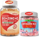 Bundle: C-vitamiin + D3 + Tsinkkummid täiskasvanutele 50 + ja K2-vitamiini kummid